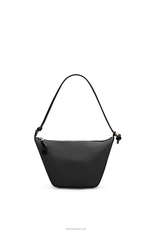 Loewe Women Mini Hammock Hobo bag in classic calfskin 206XF329 Black - Image 6