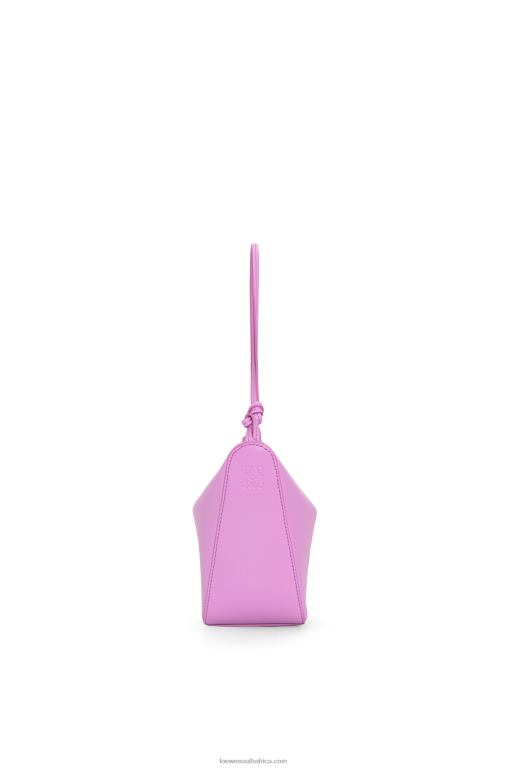 Loewe Women Mini Hammock Hobo bag in classic calfskin 206XF332 Rockrose - Image 6
