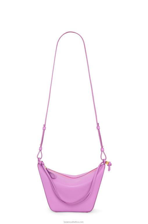Loewe Women Mini Hammock Hobo bag in classic calfskin 206XF332 Rockrose - Image 7