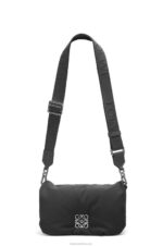 Loewe Women Mini Puffer Goya bag in nylon 206XF311 Black - Image 6