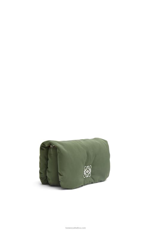 Loewe Women Mini Puffer Goya bag in nylon 206XF430 Vintage Khaki - Image 2