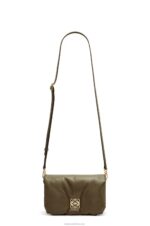 Loewe Women Mini Puffer Goya bag in shiny nappa lambskin 206XF246 Dark Khaki Green - Image 5