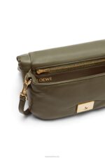 Loewe Women Mini Puffer Goya bag in shiny nappa lambskin 206XF246 Dark Khaki Green - Image 6