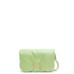 Loewe Women Mini Puffer Goya bag in shiny nappa lambskin 206XF247 Light Pale Green