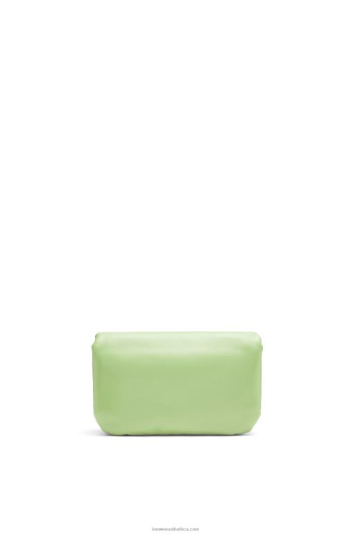 Loewe Women Mini Puffer Goya bag in shiny nappa lambskin 206XF247 Light Pale Green - Image 4