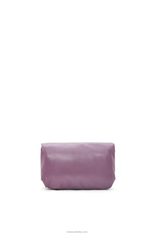 Loewe Women Mini Puffer Goya bag in shiny nappa lambskin 206XF322 Lavander - Image 5
