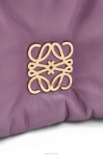 Loewe Women Mini Puffer Goya bag in shiny nappa lambskin 206XF322 Lavander - Image 8