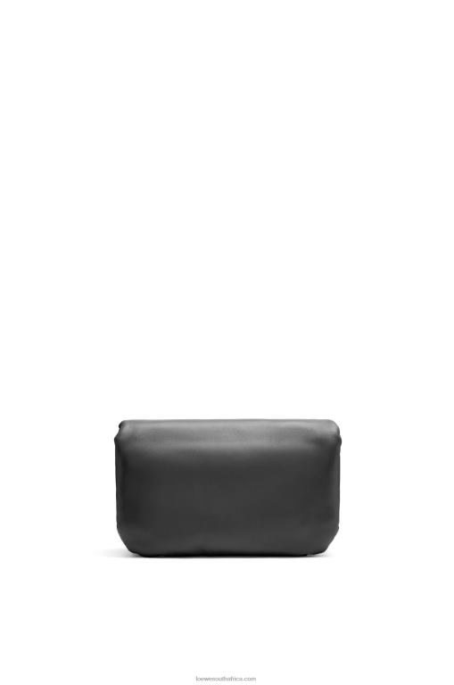 Loewe Women Mini Puffer Goya bag in shiny nappa lambskin 206XF413 Black - Image 6
