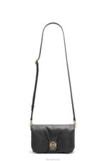 Loewe Women Mini Puffer Goya bag in shiny nappa lambskin 206XF413 Black - Image 7