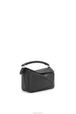 Loewe Women Mini Puzzle bag in classic calfskin 206XF200 Black - Image 4