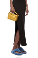 Loewe Women Mini Puzzle bag in classic calfskin 206XF201 Bright Ochre - Image 3