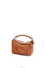 Loewe Women Mini Puzzle bag in classic calfskin 206XF214 Tan