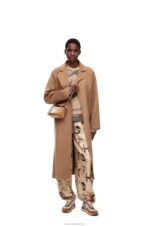 Loewe Women Mini Puzzle bag in classic calfskin 206XF233 Dusty Beige/Soft White - Image 8