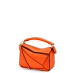 Loewe Women Mini Puzzle bag in classic calfskin 206XF285 Orange