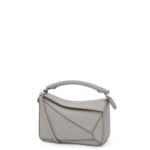 Loewe Women Mini Puzzle bag in classic calfskin 206XF314 Pearl Grey