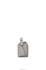 Loewe Women Mini Puzzle bag in classic calfskin 206XF314 Pearl Grey - Image 3
