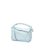 Loewe Women Mini Puzzle bag in satin calfskin 206XF264 Aquamarine