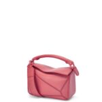 Loewe Women Mini Puzzle bag in satin calfskin 206XF266 Plumrose