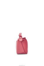 Loewe Women Mini Puzzle bag in satin calfskin 206XF266 Plumrose - Image 3
