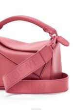 Loewe Women Mini Puzzle bag in satin calfskin 206XF266 Plumrose - Image 7