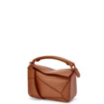 Loewe Women Mini Puzzle bag in satin calfskin 206XF273 Pecan