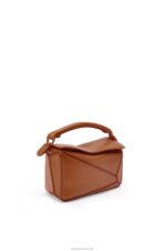 Loewe Women Mini Puzzle bag in satin calfskin 206XF273 Pecan - Image 3