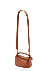 Loewe Women Mini Puzzle bag in satin calfskin 206XF273 Pecan - Image 6