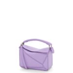 Loewe Women Mini Puzzle bag in soft grained calfskin 206XF199 Light Mauve