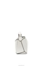 Loewe Women Mini Puzzle bag in soft grained calfskin 206XF203 Soft White - Image 4