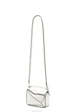 Loewe Women Mini Puzzle bag in soft grained calfskin 206XF203 Soft White - Image 6