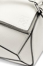 Loewe Women Mini Puzzle bag in soft grained calfskin 206XF203 Soft White - Image 8