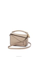 Loewe Women Mini Puzzle bag in soft grained calfskin 206XF220 Sand - Image 4