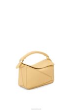 Loewe Women Mini Puzzle bag in soft grained calfskin 206XF234 Dark Butter - Image 3