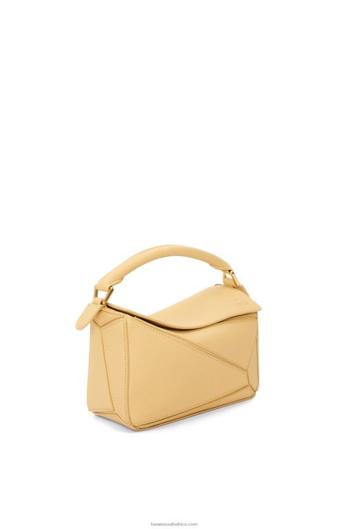 Loewe Women Mini Puzzle bag in soft grained calfskin 206XF234 Dark Butter - Image 3