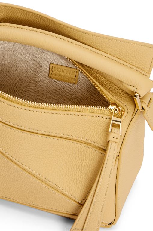 Loewe Women Mini Puzzle bag in soft grained calfskin 206XF234 Dark Butter - Image 7