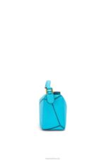Loewe Women Mini Puzzle bag in soft grained calfskin 206XF287 Cyan - Image 3