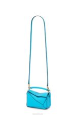 Loewe Women Mini Puzzle bag in soft grained calfskin 206XF287 Cyan - Image 5