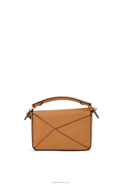 Loewe Women Mini Puzzle bag in soft grained calfskin 206XF299 Light Caramel - Image 3