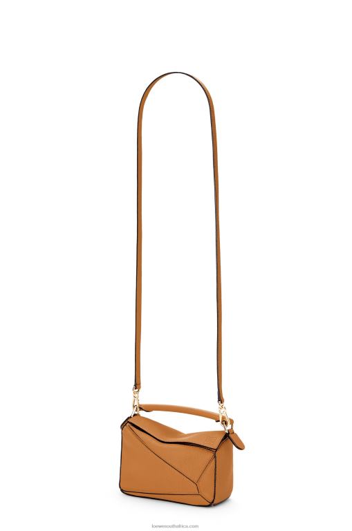 Loewe Women Mini Puzzle bag in soft grained calfskin 206XF299 Light Caramel - Image 4