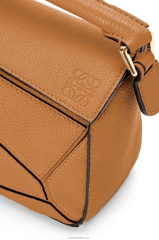 Loewe Women Mini Puzzle bag in soft grained calfskin 206XF299 Light Caramel - Image 6