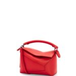 Loewe Women Mini Puzzle Edge bag in satin calfskin 206XF213 Red