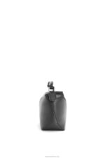 Loewe Women Mini Puzzle Edge bag in satin calfskin 206XF219 Black - Image 3
