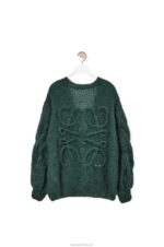 Loewe Women MOHAIR CARDIGAN In MOHAIR/POLYAMIDE 206XF1030 Forest Green - Image 2