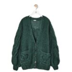 Loewe Women MOHAIR CARDIGAN In MOHAIR/POLYAMIDE 206XF1030 Forest Green