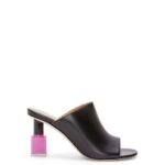 Loewe Women Nail polish mule in calfskin 206XF757 Black/Pink
