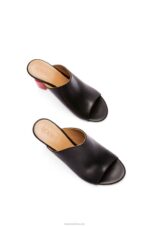 Loewe Women Nail polish mule in calfskin 206XF760 Black/Red - Image 3