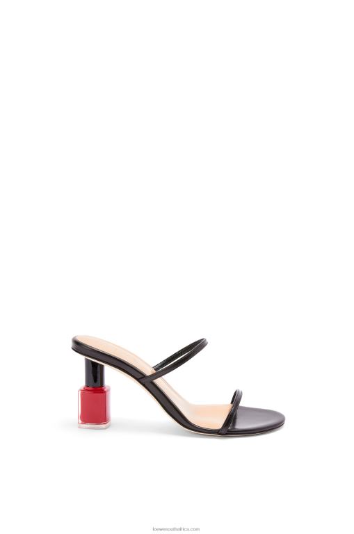 loewe_women_nail_polish_sandal_in_goatskin_206xf709_black.jpg Loewe Women Nail polish sandal in goatskin 206XF709 Black - Image 1