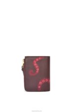 Loewe Women Octopus slim zip wallet in classic calfskin 206XF1303 Prune - Image 5