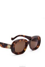 Loewe Women Oval sunglasses in acetate 206XF1493 Havana - Image 5