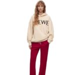 Loewe Women Oversized fit hoodie in cotton 206XF801 Ivory